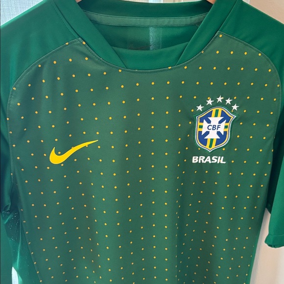 Nike Brasil Green Soccer Jersey - Picture 2 of 6
